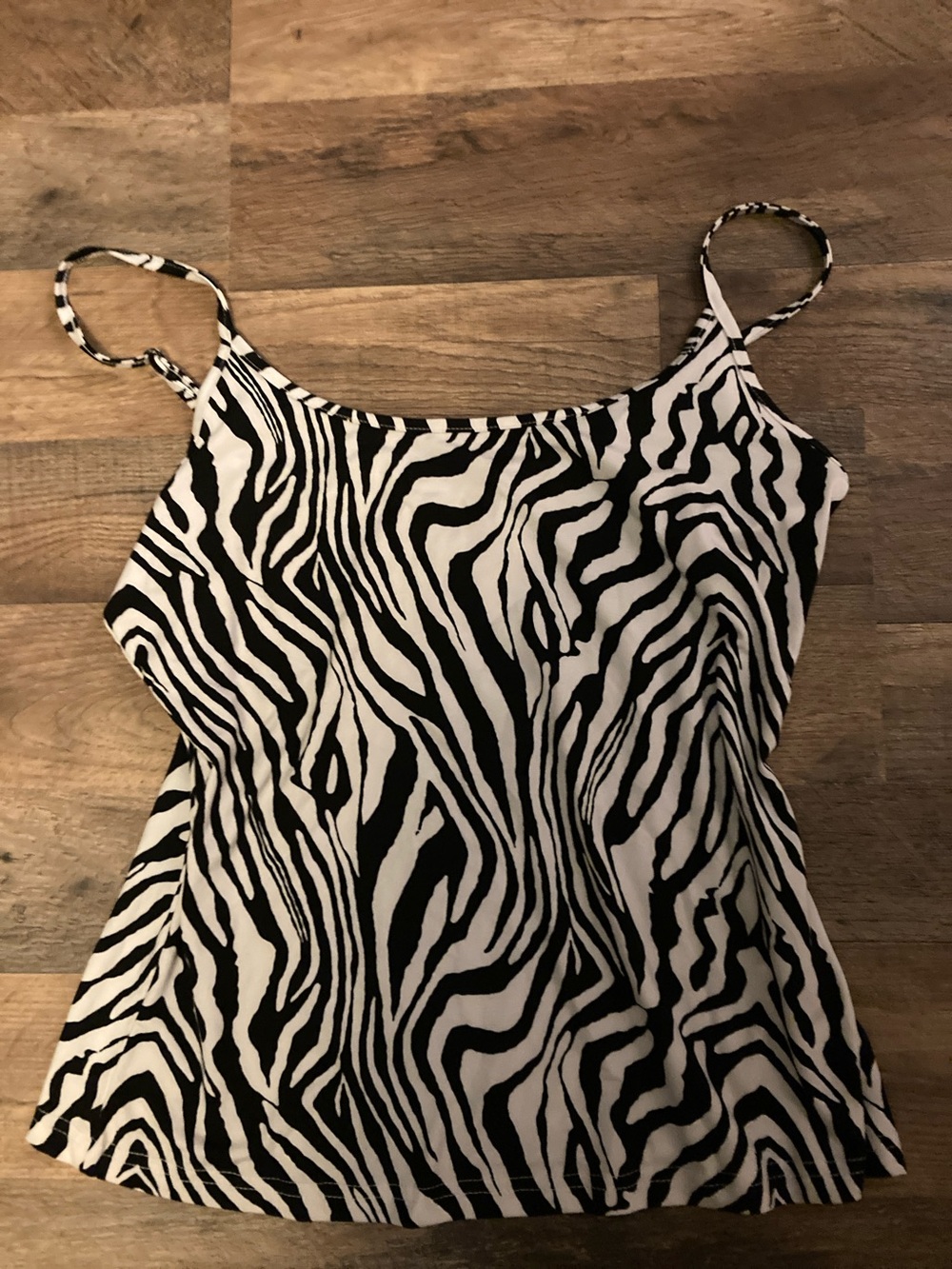 Hollister Black and White Zebra Print Tank Top